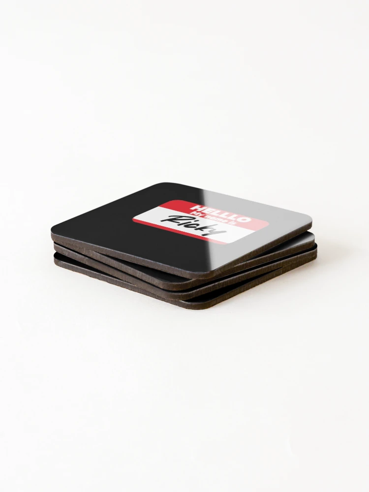 Thumbnail 4 of 5, Coasters (Set of 4), Hello My Name Is Ricky designed and sold by MyStyleStore4.