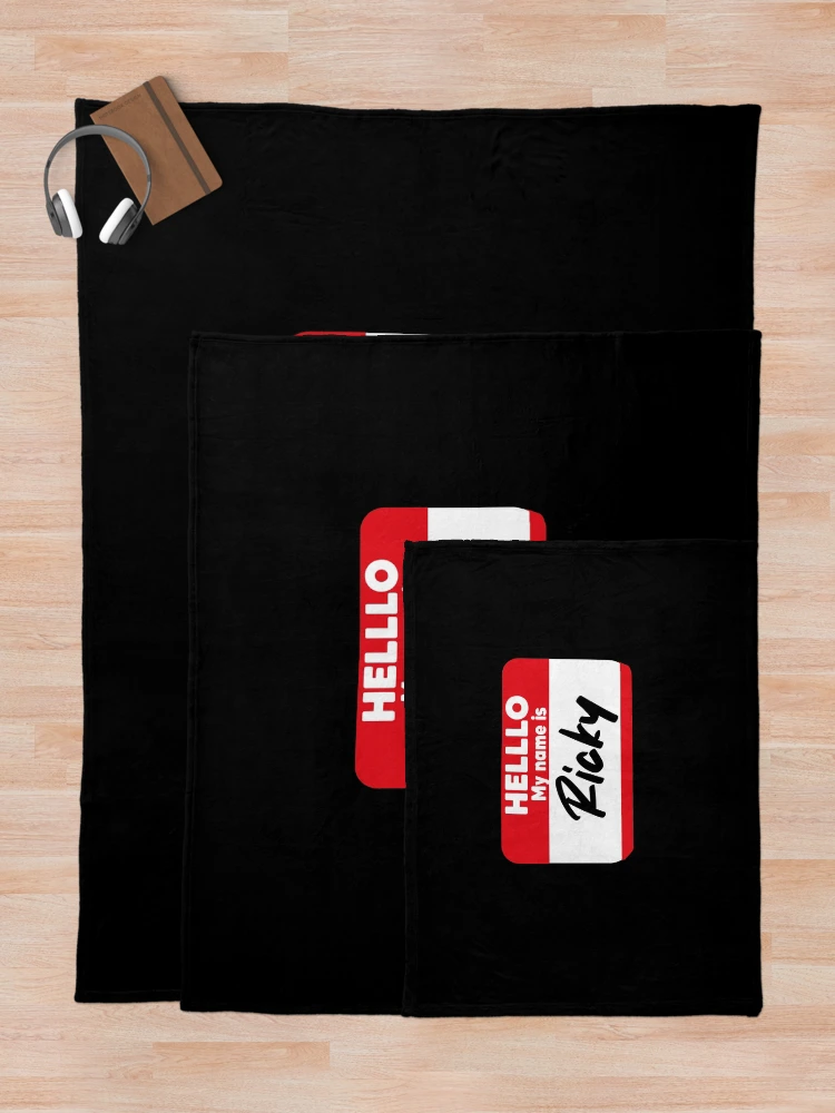 Thumbnail 5 of 6, Throw Blanket, Hello My Name Is Ricky designed and sold by MyStyleStore4.