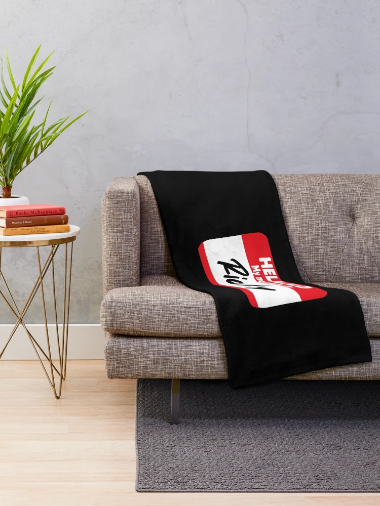 Thumbnail 2 of 6, Throw Blanket, Hello My Name Is Ricky designed and sold by MyStyleStore4.