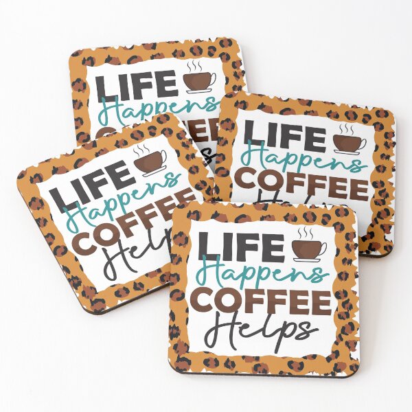 Item preview, Life Happens Coffee Helps | Coffee Fan designed and sold by simplife-art.