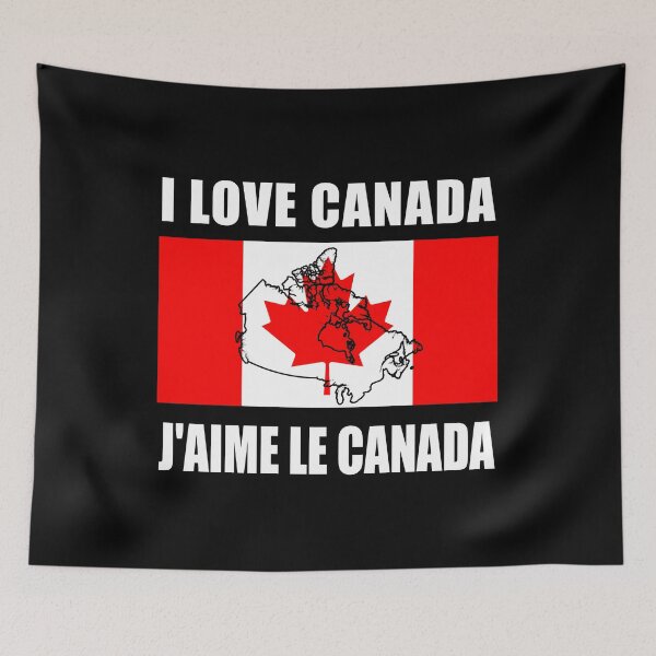 Item preview, I Love Canada  - J'aime Le Canada Flag Map Design designed and sold by TeesForTheWorld.