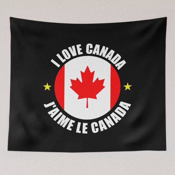 Item preview, I Love Canada  - J'aime Le Canada Flag Map Design designed and sold by TeesForTheWorld.