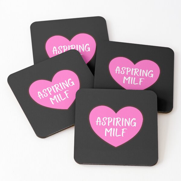 Item preview, Aspiring MILF Pink Heart - Hot Mom Badge - Mothers Day gift for Future Moms designed and sold by CaitU.