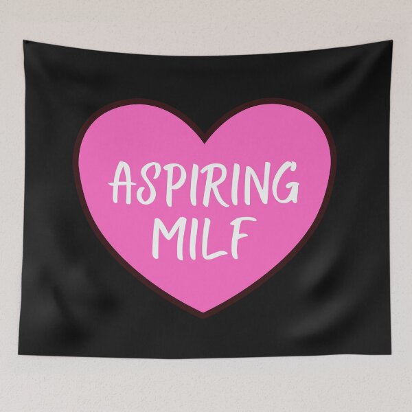 Item preview, Aspiring MILF Pink Heart - Hot Mom Badge - Mothers Day gift for Future Moms designed and sold by CaitU.