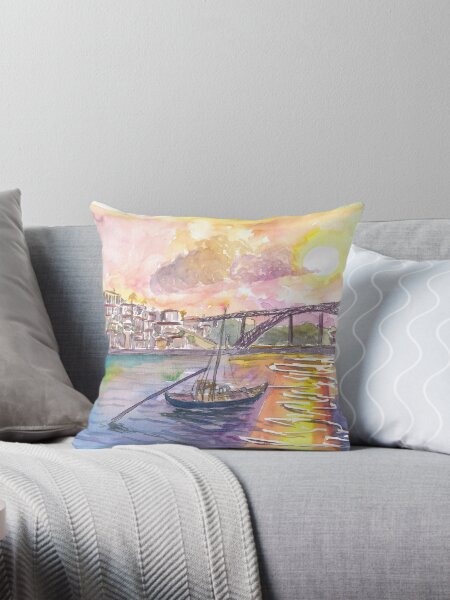 Item preview, Porto Portugal Old City with Ponte Luís I and Sunset designed and sold by artshop77.
