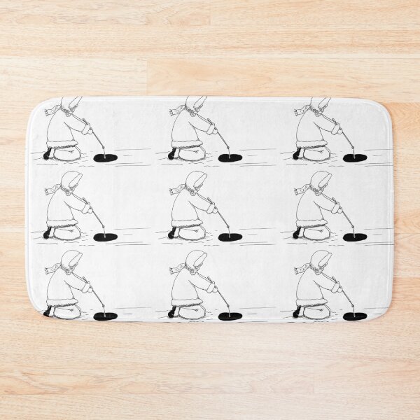 Item preview, Child Ice Fishing Fine Art Ink Line Drawing designed and sold by H3designs.