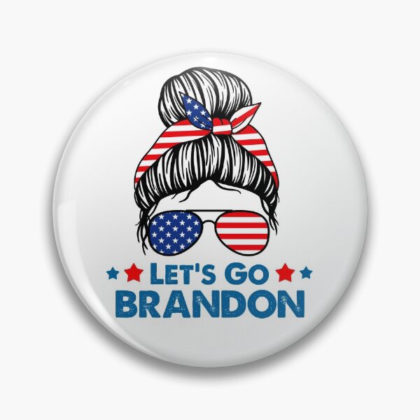 Item preview, Let's Go Brandon Messy Hair With Bandana Of American Flag designed and sold by creativeloog.
