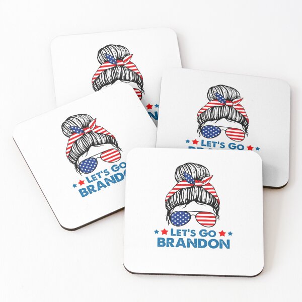 Item preview, Let's Go Brandon Messy Hair With Bandana Of American Flag designed and sold by creativeloog.