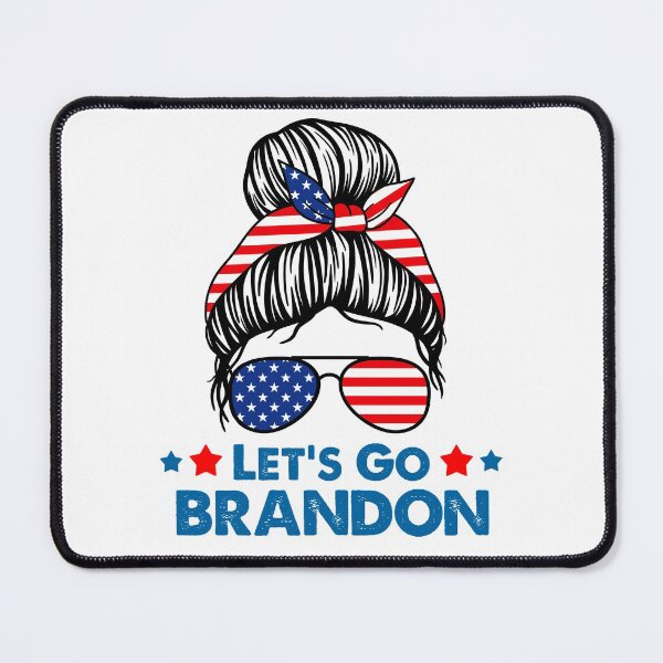 Item preview, Let's Go Brandon Messy Hair With Bandana Of American Flag designed and sold by creativeloog.