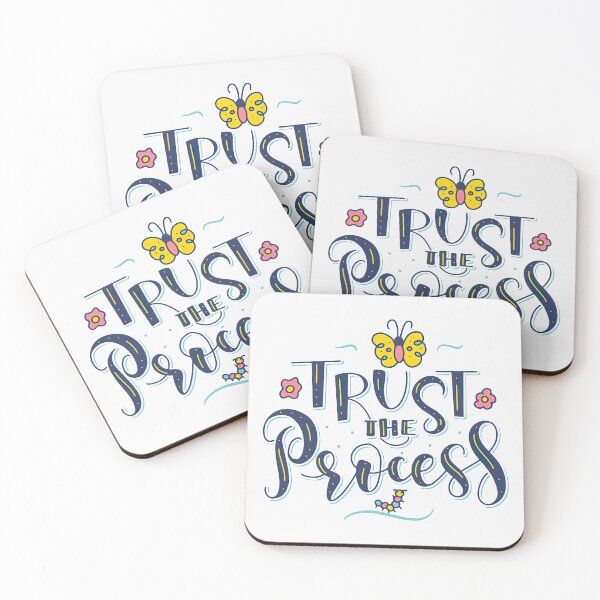 Item preview, Trust The Process, Bright colored letters, Positive Quote designed and sold by graphic-genie.