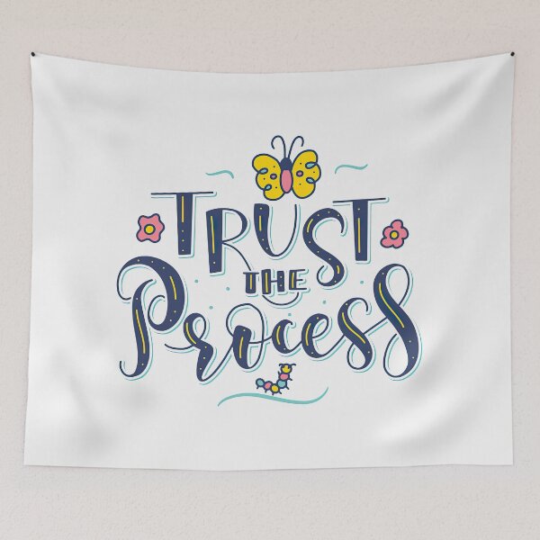 Item preview, Trust The Process, Bright colored letters, Positive Quote designed and sold by graphic-genie.