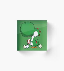 Egg Chuckin' Dinosaur Acrylic Block