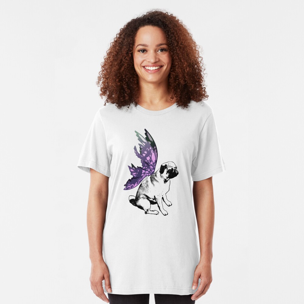 Pug Fairy Life Slim Fit T-Shirt