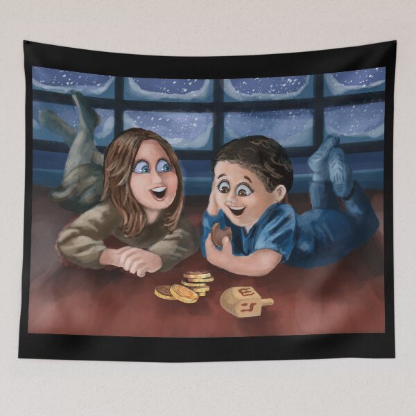 Item preview, Winter Kinder Hanukkah Dreidel designed and sold by TheArtCave.