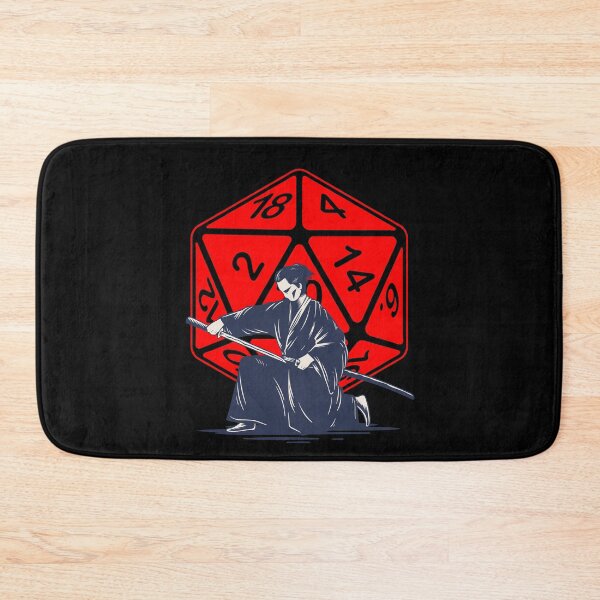 Item preview, Japanese Inspired Samurai Warrior AD&D Critical Hit d20 Polyhedral Dice Design designed and sold by Candlewood Museum & Gift Shoppe.