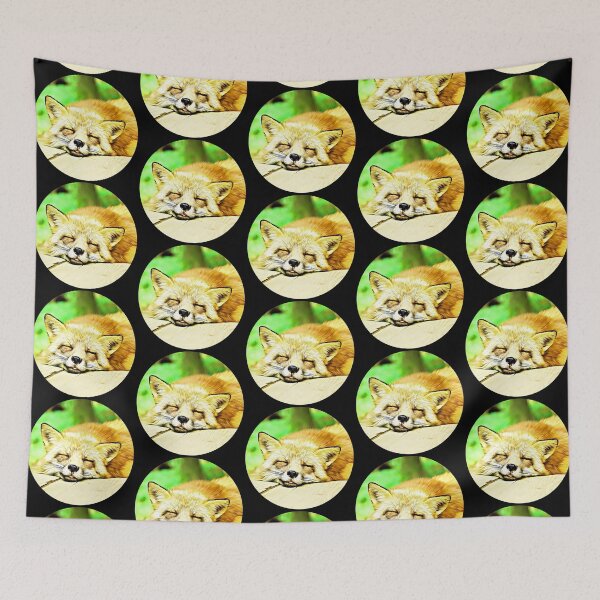 Item preview, Sleepy Fox Portrait designed and sold by RevolutionInPaint.