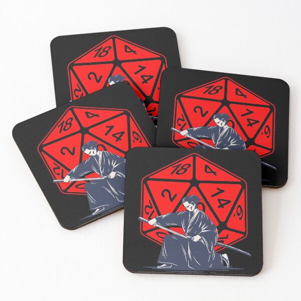 Item preview, Japanese Inspired Samurai Warrior AD&D Critical Hit d20 Polyhedral Dice Design designed and sold by Candlewood Museum & Gift Shoppe.