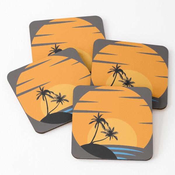 Item preview, Colorful Modern Sunset with Palm Trees  designed and sold by Scopestor.