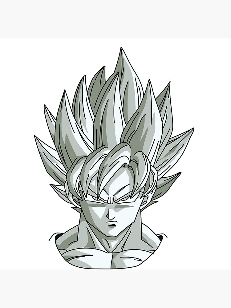 Line art Goku Drawing Dragon Ball Super Saiyan, goku, white, face