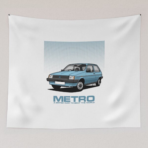 Item preview, Austin Metro Single Illustration - Light Blue designed and sold by RJWautographics.