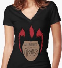 All Grown-Ups Women's Fitted V-Neck T-Shirt