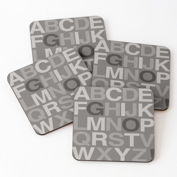 Item preview, Dark gray alphabet designed and sold by Emi Yañez.