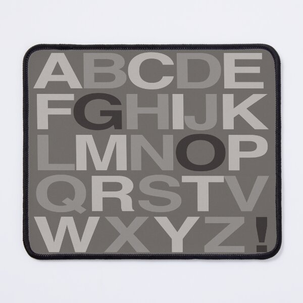 Item preview, Dark gray alphabet designed and sold by Emi Yañez.