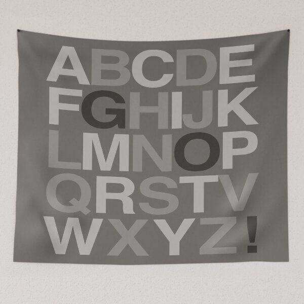 Item preview, Dark gray alphabet designed and sold by Emi Yañez.