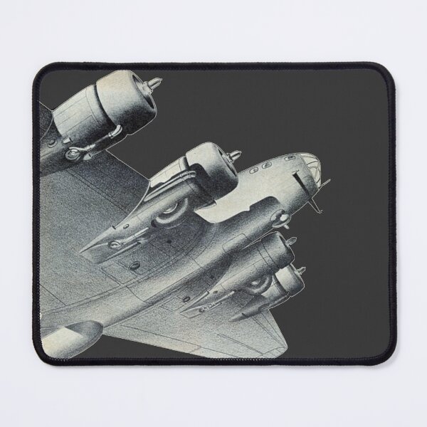 Item preview, Vintage Flying Fortress Bomber Half A Plane Illustration designed and sold by TrulyEpoque.