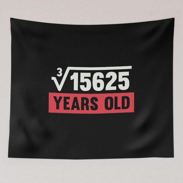 Item preview, Cube Root Of 15625 - 25 Years Old Birthday Gift  designed and sold by kindxinn.