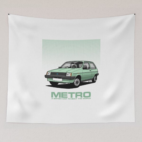 Item preview, Austin Metro Single Illustration - Mint Green designed and sold by RJWautographics.