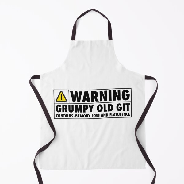 Item preview, Warning Grumpy Old Git, Contains Memory Loss and Flatulence designed and sold by TheGiftHub.