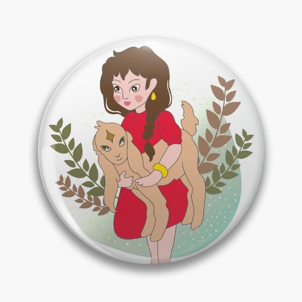 Item preview, Goat & girl in red dress designed and sold by airbrush-bh.