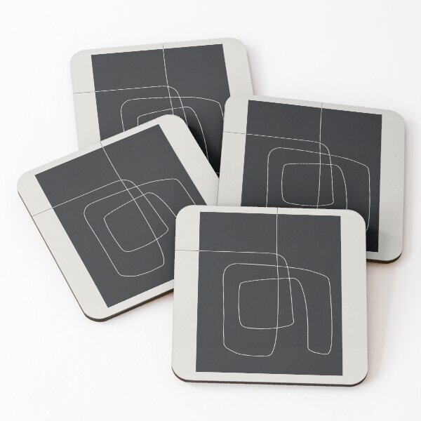 Item preview, Minimalist Black and White Abstract Line Art #1 designed and sold by kasamor.