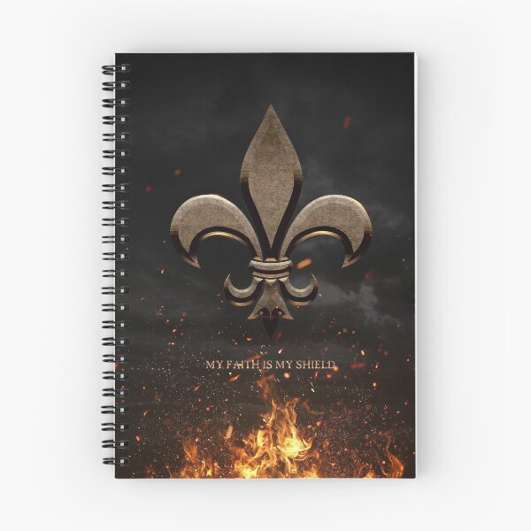 Item preview, Fleur De Lis My Faith is My Shield designed and sold by SideQuest - Scribbled Chaos!.