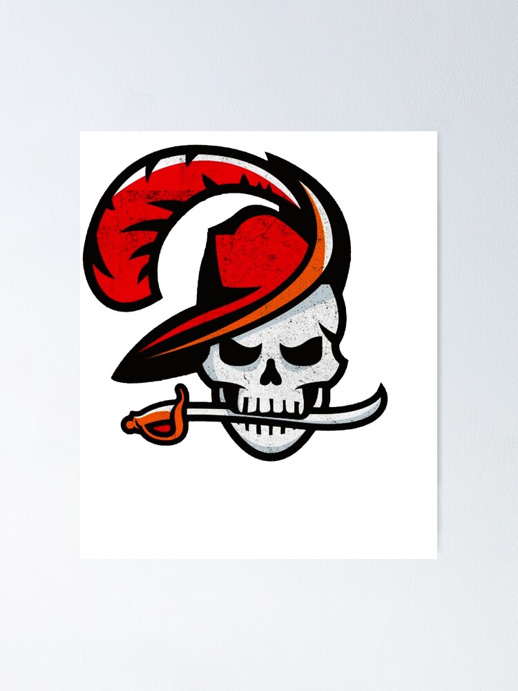 Tampa Bay Buccaneers flag, NFL, red black metal background