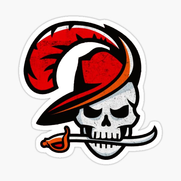 Buccaneers Pirate Skull Face Logo - Buccaneers - Sticker