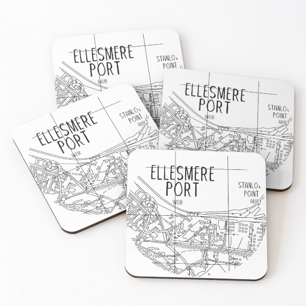 Item preview, Ellesmere Port Map (B&W) designed and sold by edajylix.