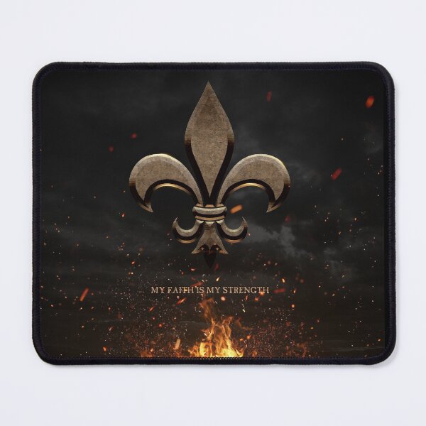 Item preview, Fleur De Lis My Faith is My Strength designed and sold by SideQuest - Scribbled Chaos!.