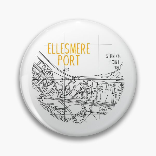 Item preview, Ellesmere Port Map (Orange & White) designed and sold by edajylix.