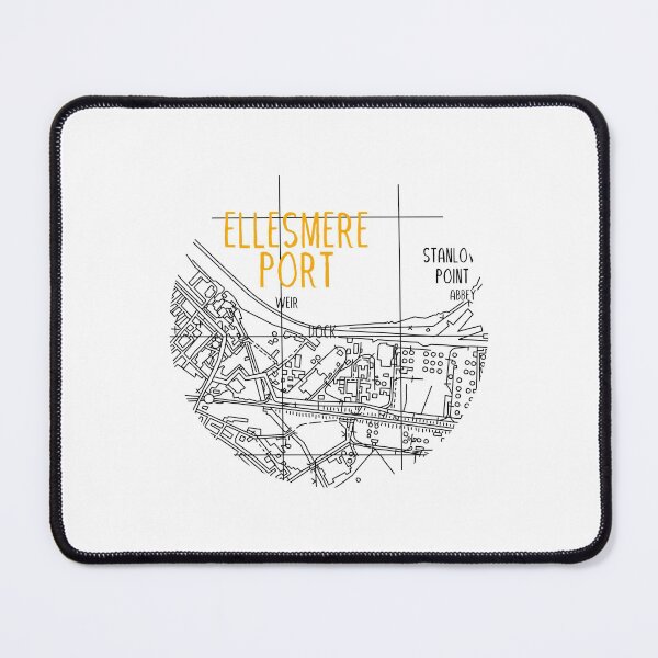 Item preview, Ellesmere Port Map (Orange & White) designed and sold by edajylix.