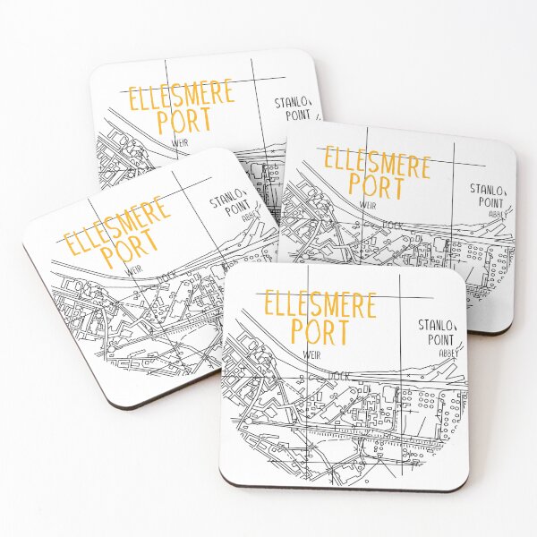 Item preview, Ellesmere Port Map (Orange & White) designed and sold by edajylix.