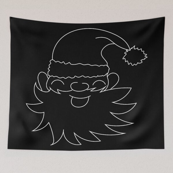 Item preview, Happy santa claus contour drawing white designed and sold by CutieBlue.