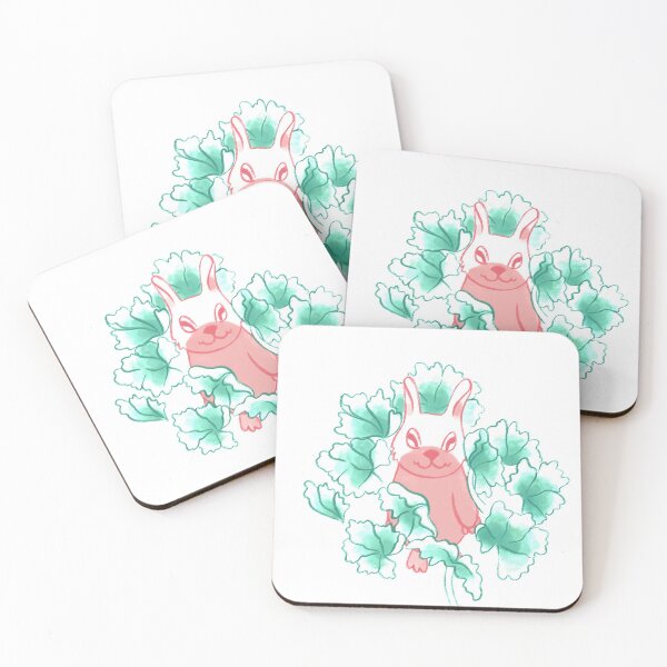 Item preview, Cute bunny peekaboo leaves designed and sold by airbrush-bh.