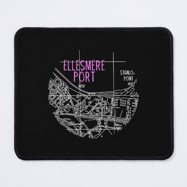 Item preview, Ellesmere Port Map (White & Pink) designed and sold by edajylix.