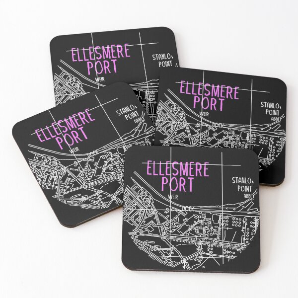 Item preview, Ellesmere Port Map (White & Pink) designed and sold by edajylix.