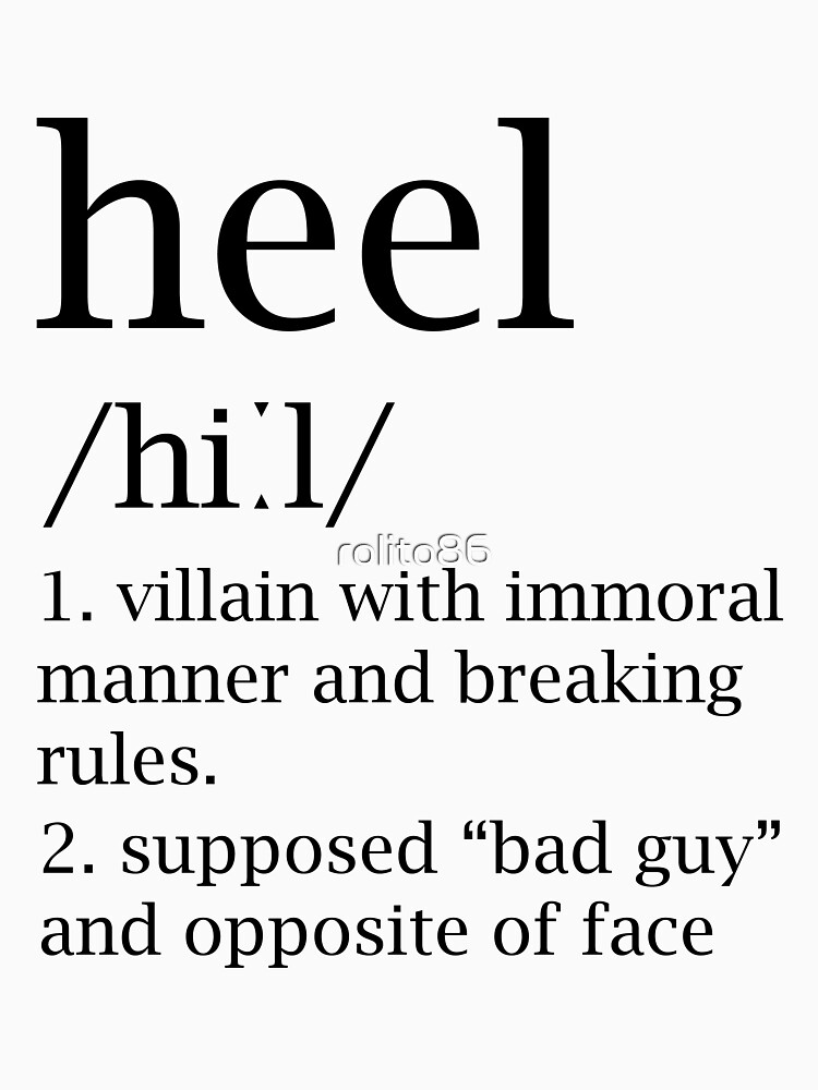 "Heel definition" Tshirt by rolito86 Redbubble