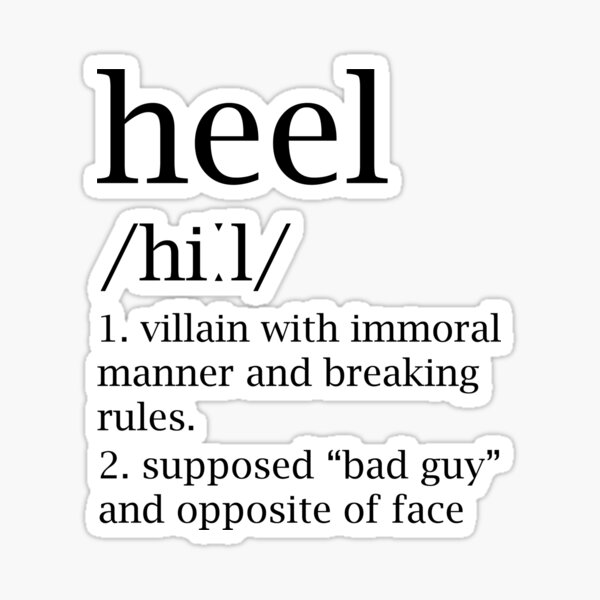 Heel definition Sticker