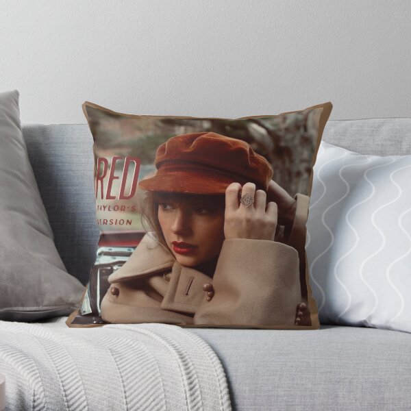 T in Red Cover Throw Pillow