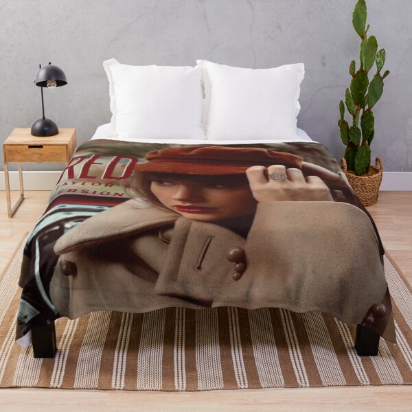 T in Red Cover Throw Blanket